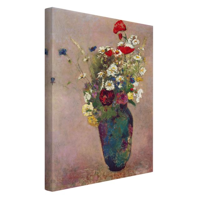 Poppy canvas art Odilon Redon - Flower Vase with Poppies
