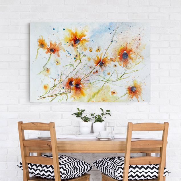 Sunflower print Painted Flowers