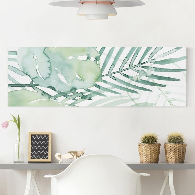 Flower print Palm Fronds In Watercolour I