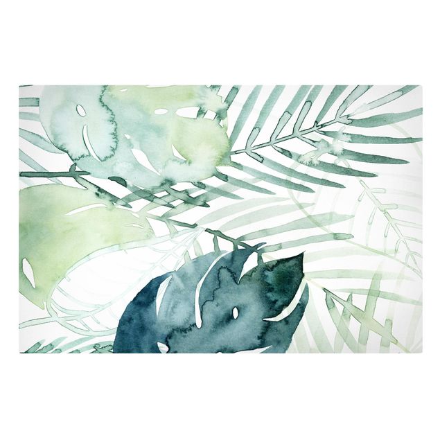 Prints green Palm Fronds In Watercolour I