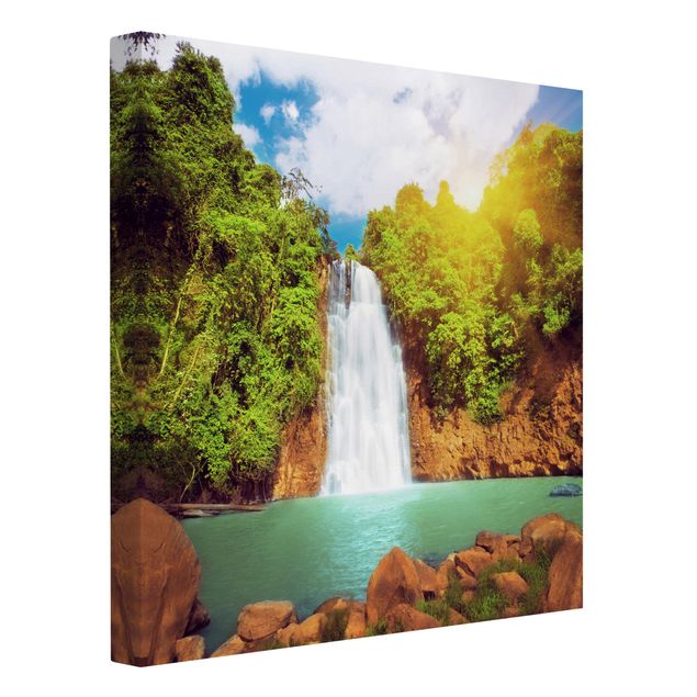 Canvas waterfall Paradise Lagoon