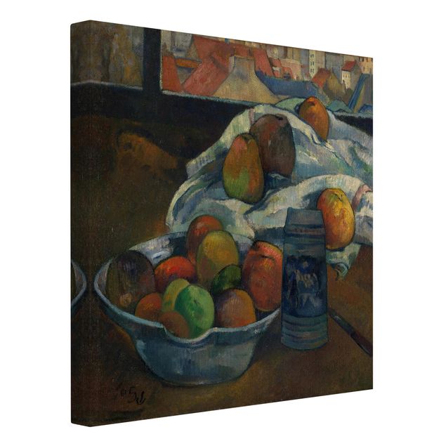 Canvas art Paul Gauguin - Fruit Bowl and Pitcher in front of a Window