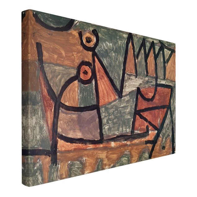 Canvas prints art print Paul Klee - Sinister Boat Trip