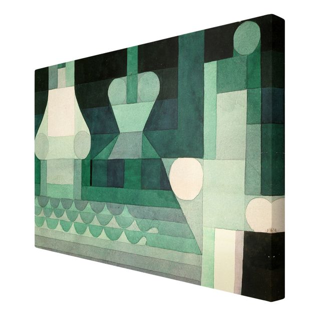 Grey canvas wall art Paul Klee - Locks