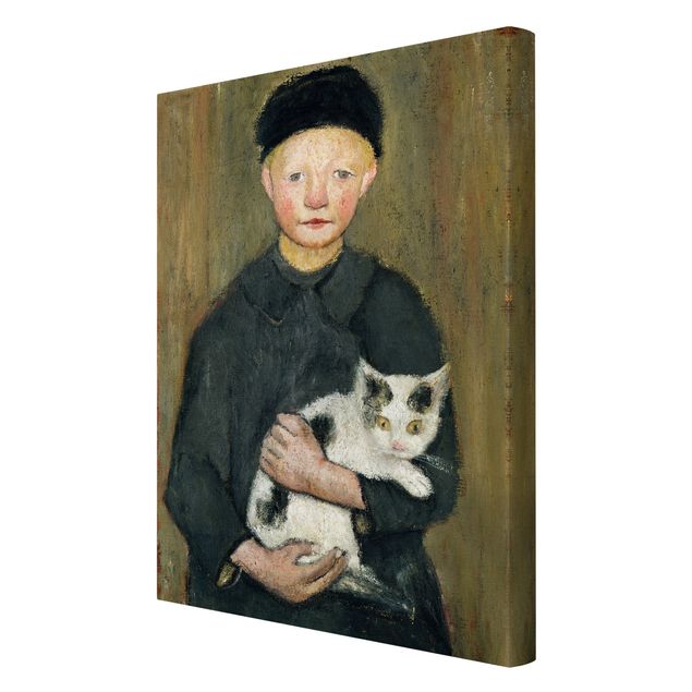 Canvas art Paula Modersohn-Becker - Boy with Cat