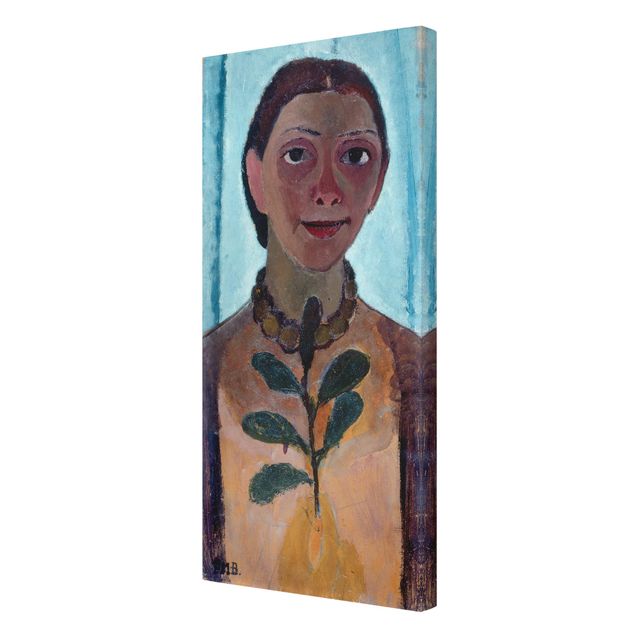 Prints modern Paula Modersohn-Becker - Self-Portrait With Camellia Twig