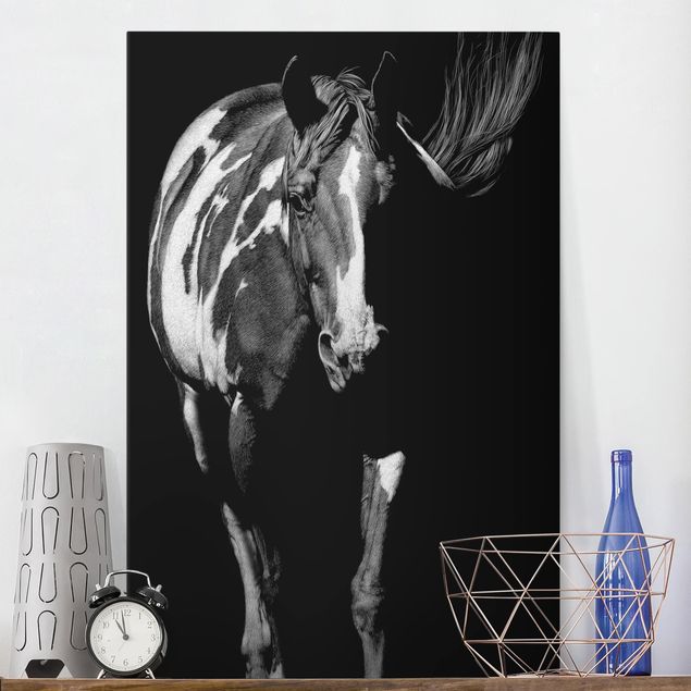 Canvas horse Horse In The Dark