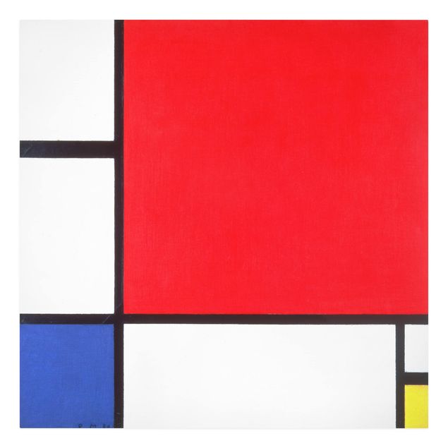 Canvas art Piet Mondrian - Composition With Red Blue Yellow
