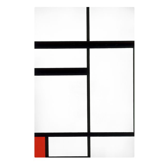 Canvas art Piet Mondrian - Composition with Red, Black and White