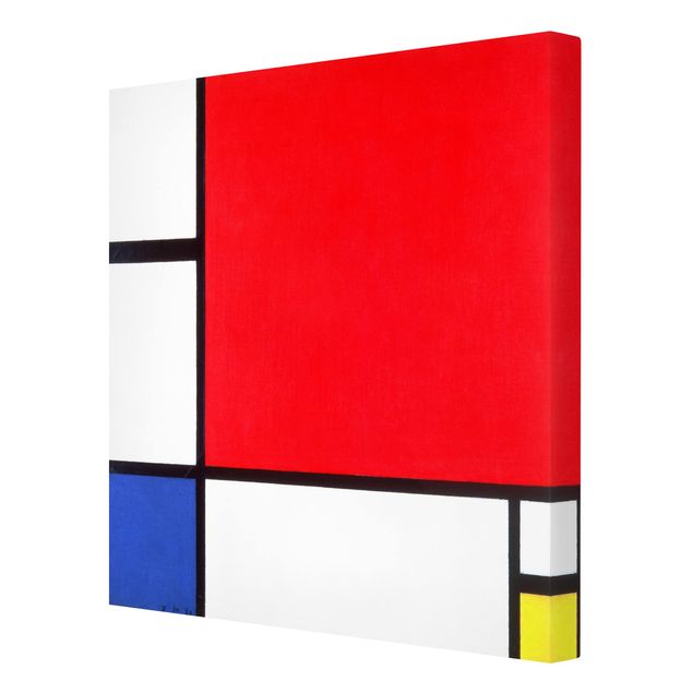 Prints abstract Piet Mondrian - Composition With Red Blue Yellow