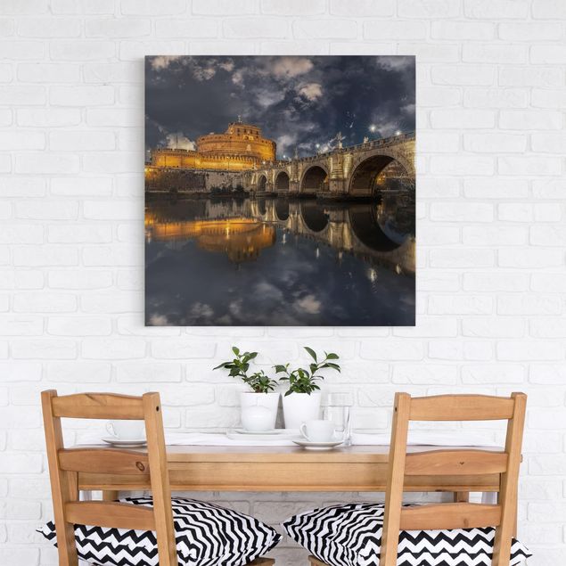 Canvas prints Italy Ponte Sant'Angelo In Rome