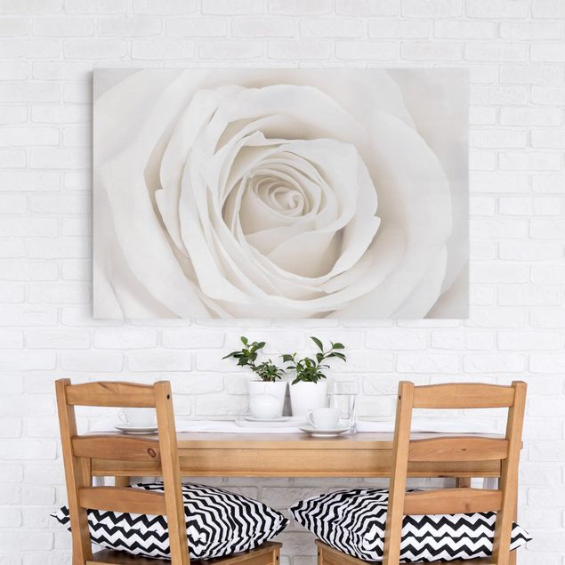 Flower print Pretty White Rose