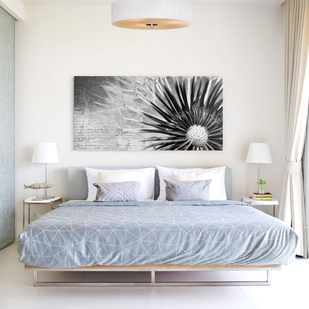 Dandelion canvas wall art Dandelion Black & White