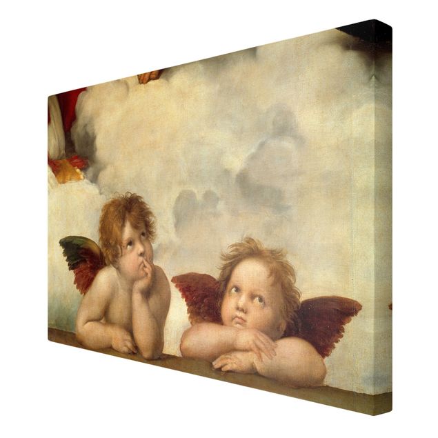 Prints modern Raffael - Two Angels. Detail from The Sistine Madonna