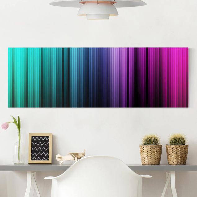 Abstract canvas wall art Rainbow Display