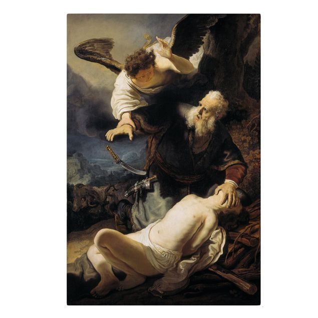 Prints baroque Rembrandt van Rijn - The Angel prevents the Sacrifice of Isaac