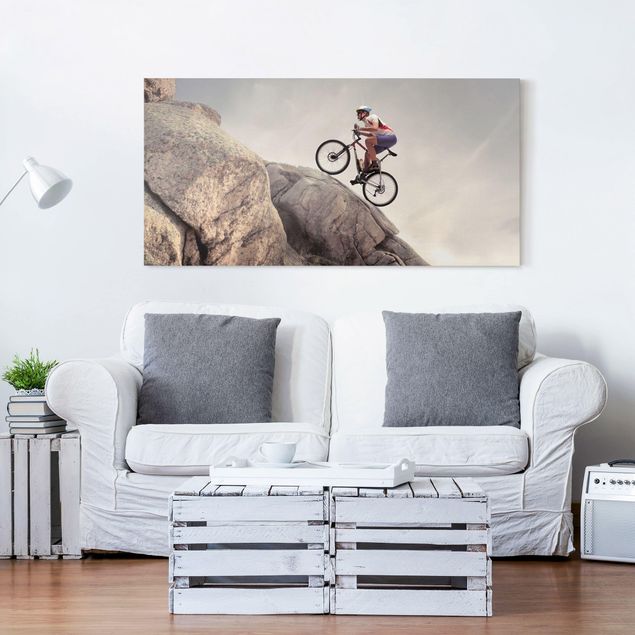 Mountain art prints Riding up that hill