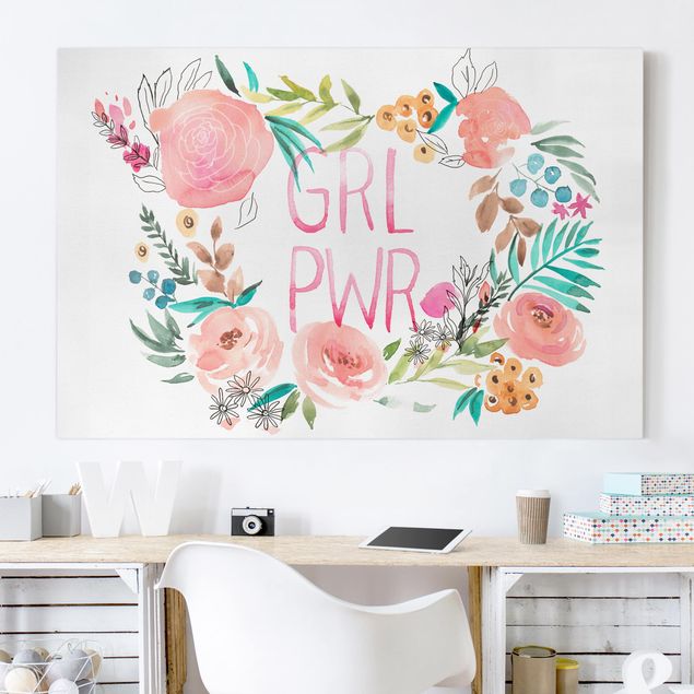 Prints nursery Pink Flowers - Girl Power