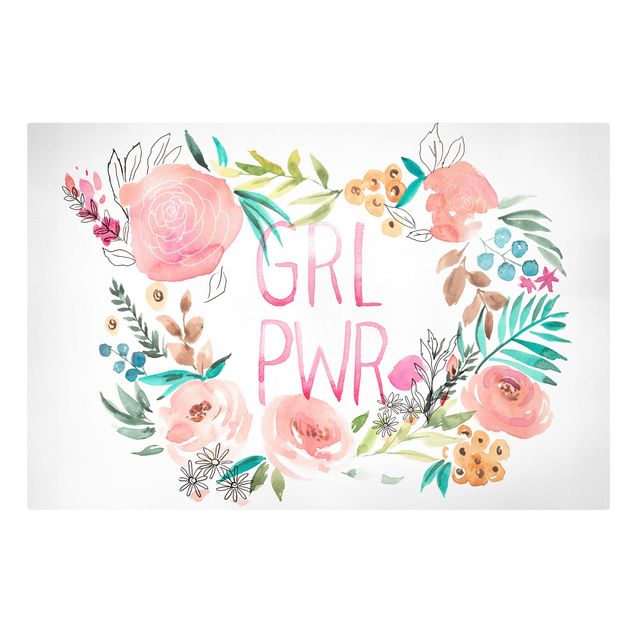 Prints Pink Flowers - Girl Power