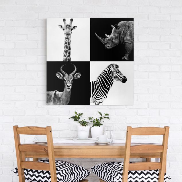 Zebra canvas Safari Quartet