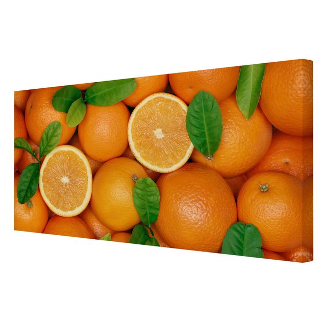 Orange canvas wall art Juicy oranges