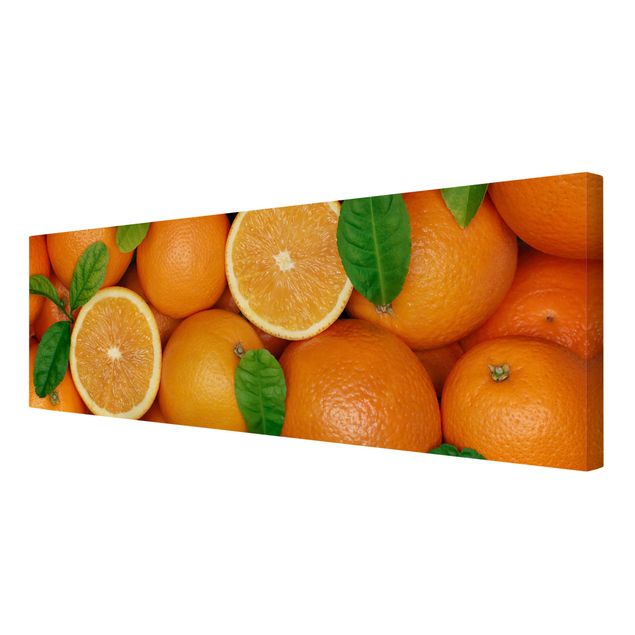 Orange canvas wall art Juicy oranges