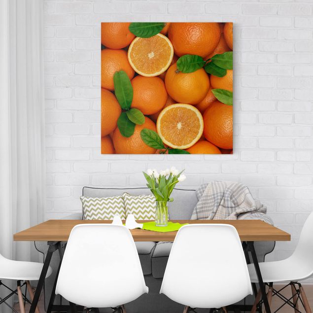 Floral prints Juicy oranges