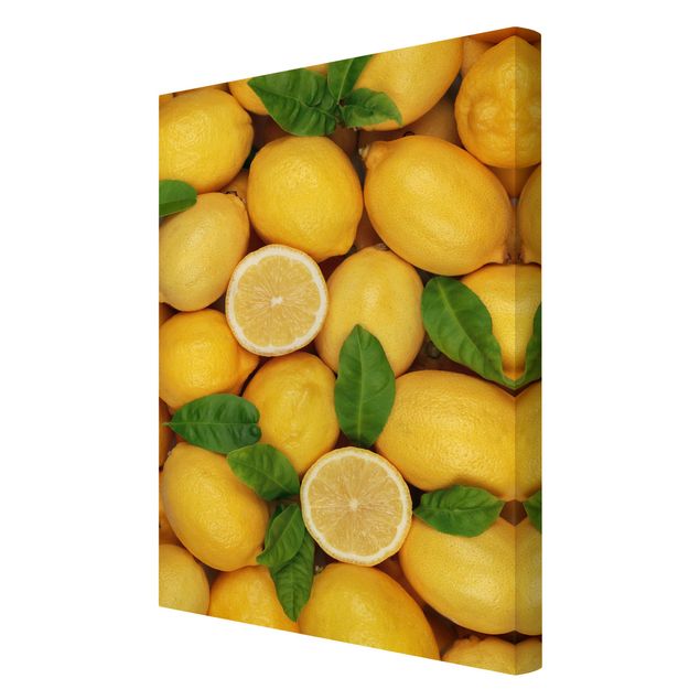 Yellow art prints Juicy lemons