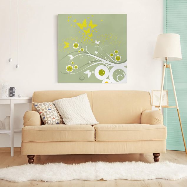 Butterfly canvas wall art Butterflies In The Spring