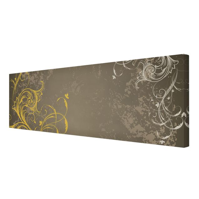 Canvas prints Flourishes In Gold And Silver