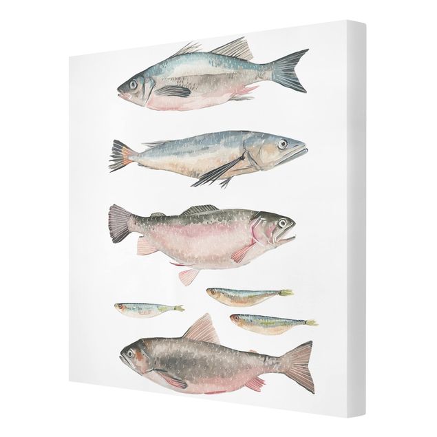 Canvas prints animals Seven Fish In Watercolour I