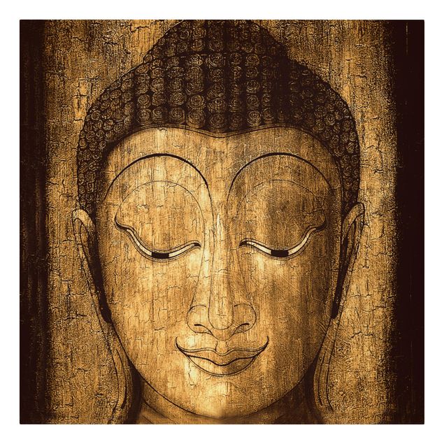 Prints brown Smiling Buddha