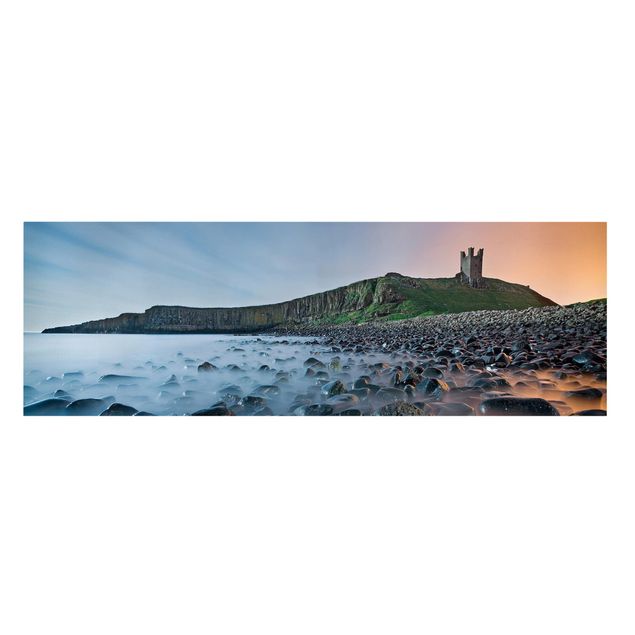 Mountain wall art Sunrise With Fog At Dunstanburgh Castle