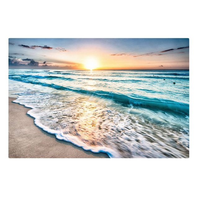 Sea canvas Sunset At The Beach