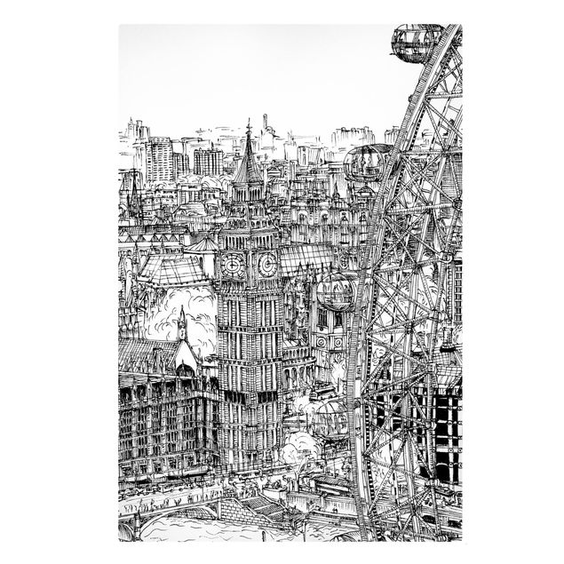 Contemporary art prints City Study - London Eye