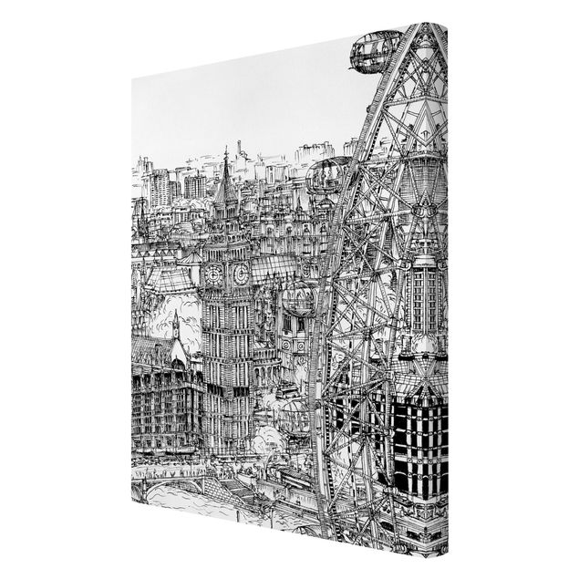 Skyline prints City Study - London Eye
