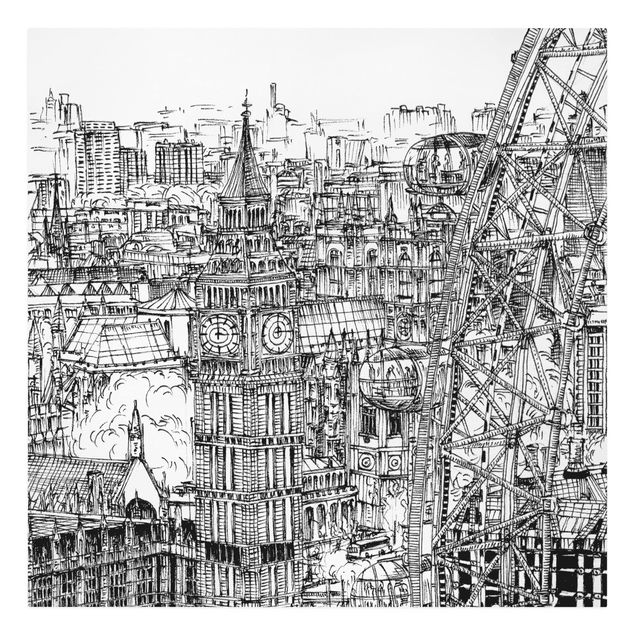 Contemporary art prints City Study - London Eye