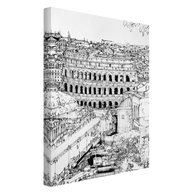 Contemporary art prints City Study - Rome