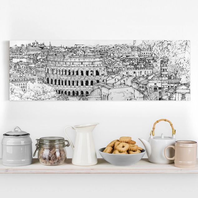 Canvas prints Italy City Study - Rome