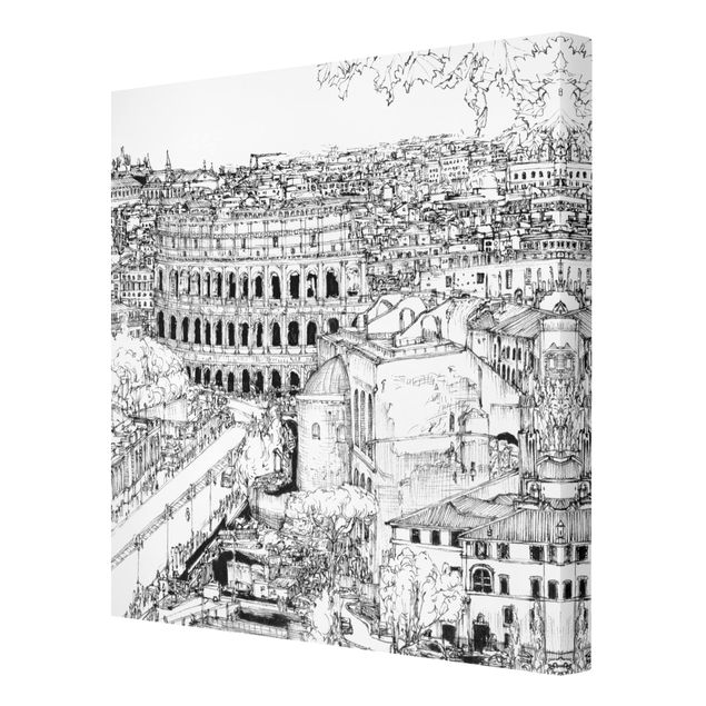 Black and white art City Study - Rome