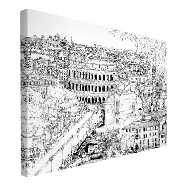 Contemporary art prints City Study - Rome