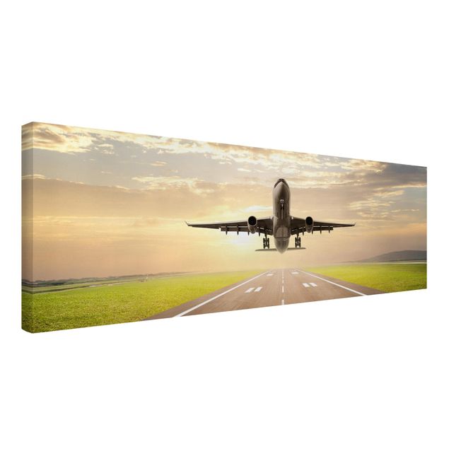 Canvas wall art Airplane Taking Off