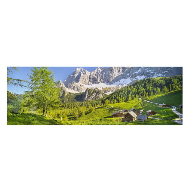 Mountain canvas wall art Styria Alpine Meadow