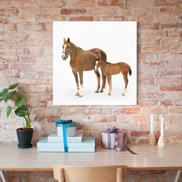 Horse canvas art Mare & Foal