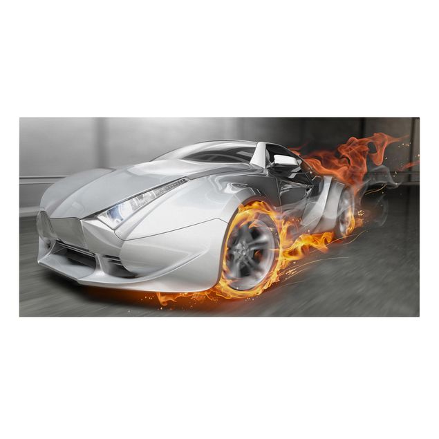 Prints Supercar In Flames