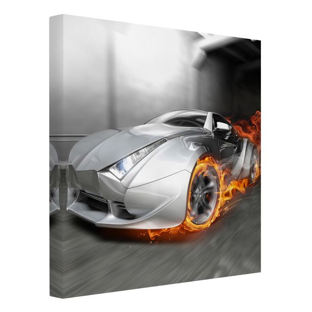 Contemporary art prints Supercar In Flames