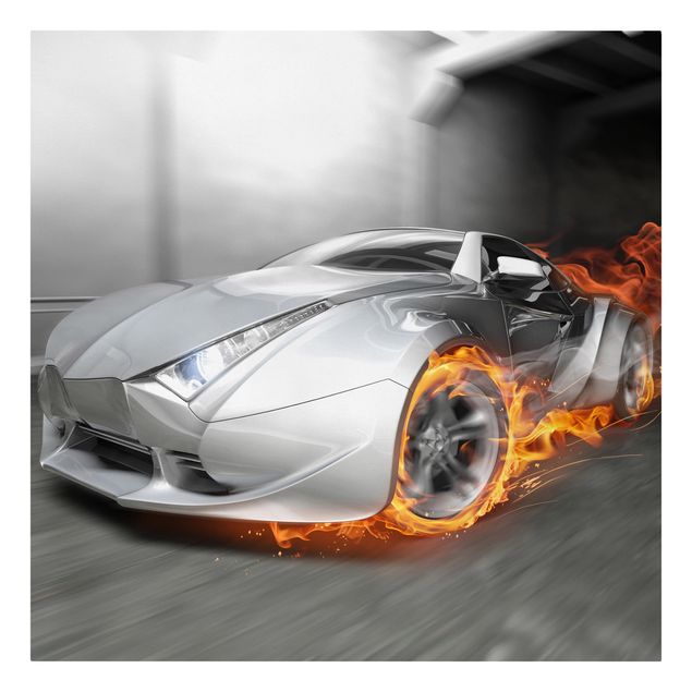 Prints Supercar In Flames