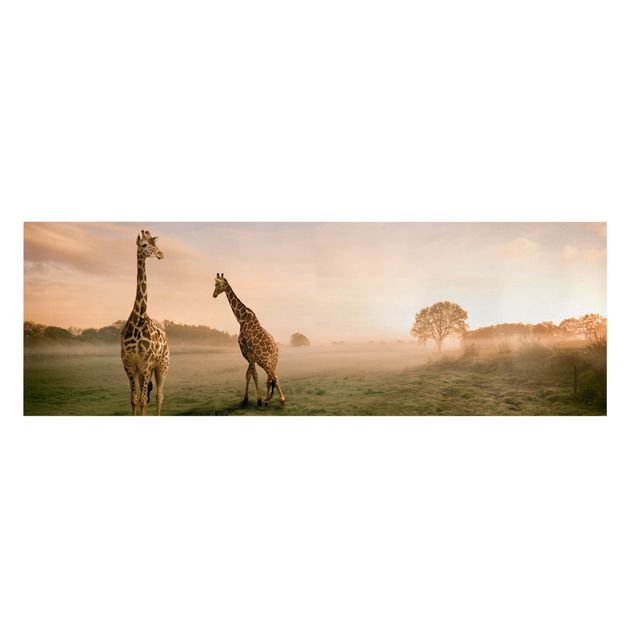 African canvas Surreal Giraffes