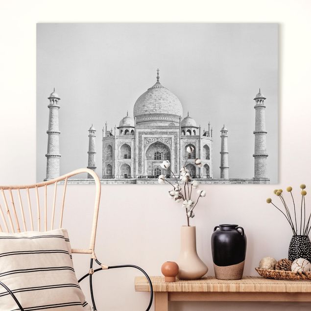 Black and white canvas art Taj Mahal In Gray