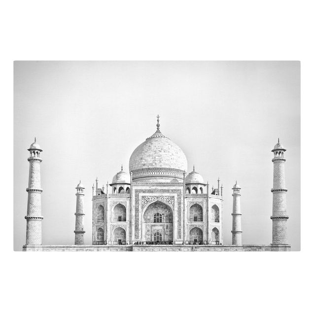 Grey canvas wall art Taj Mahal In Gray